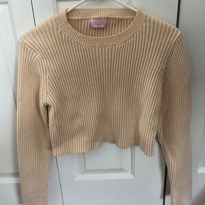 Yellow cropped sweater